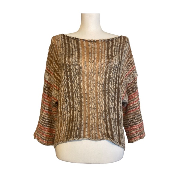 Free People Sweaters - Free People Striped 100% Cashmere Sweater Size Small (?)